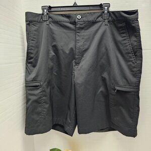 Mens Chaps Golf Black Shorts Pants Pockets Cargo Zipper 38